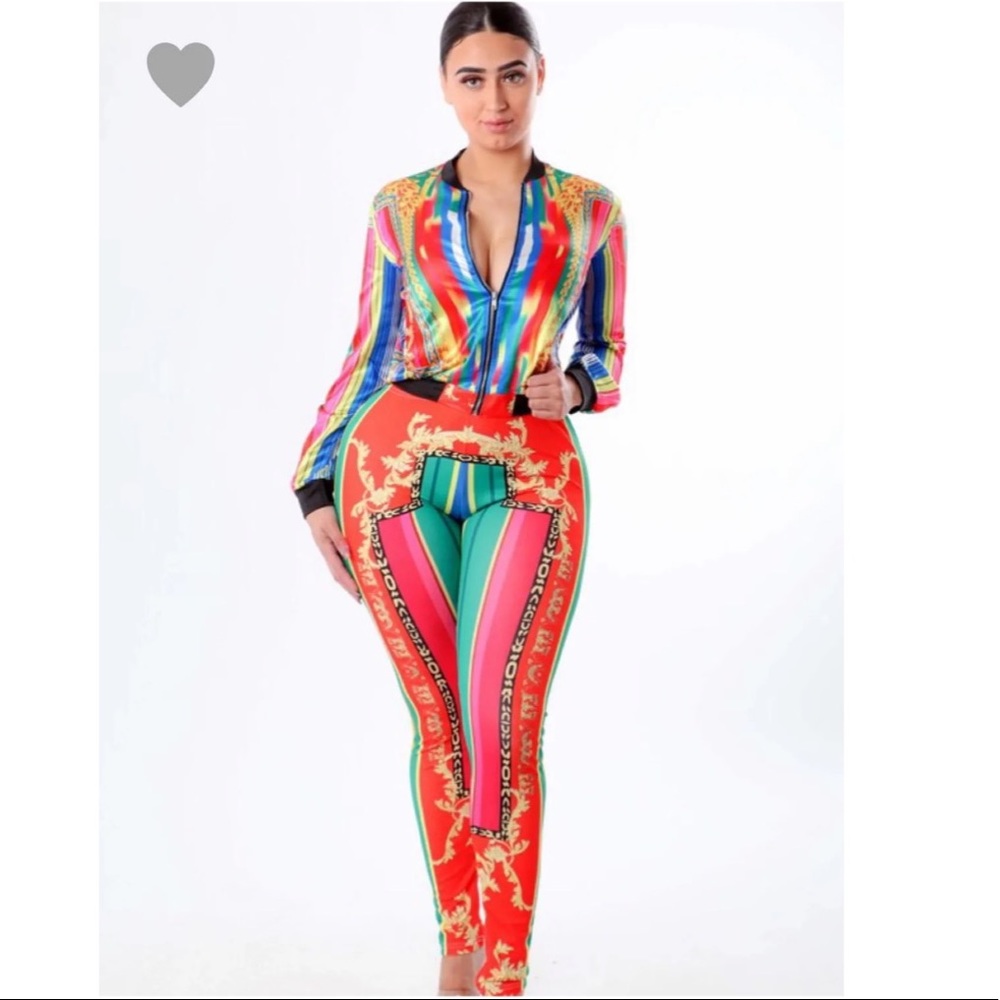Brand New Multicolor 2 piece suit